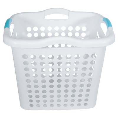 Home Logic XL Lamper Laundry Basket 2.5 Bushel, White