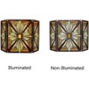 Chloe Lighting Innes Tiffany-Style 3pcs Folding Mission Fireplace Screen 45" Wide - 3 of 4