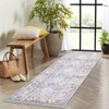 Coolmee Washable Area Rug Boho Floral Rugs for Living Room, Non-Slip Low Pile Throw Indoor Floor Rug Vintage Carpet for Home Office - 3 of 4