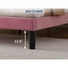 Jojoka Velvet Upholstered Platform Bed Frame with Tufted Headboard, Wooden Slats Support, Under Bed Storage, No Box Spring Needed - 4 of 4