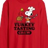 Men's - Peanuts - Turkey Tasting Crew Long Sleeve Graphic T-Shirt - 2 of 4