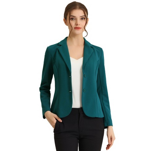 Allegra K Women's Elegant Work Office Lapel Collar Button Down