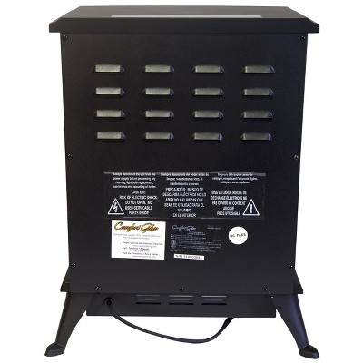 Ashton Black Electric Portable Wood Stove Heater