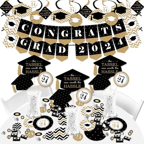 Big Dot Of Happiness Gold Graduation Class Of 2024 Decorations