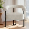 Velvet Accent Chair for Bedroom,Modern Barrel Armchair with Upholstered Velvet Backrest,Comfy Lounge Seating for Living Room-Maison Boucle - 2 of 4