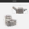 ChicFurnit Sectional Sofas Modern Power Recliner Chair with Adjustable Massage and Heating for Living Room, Beige, 38.13"*36.63"*40.5" - 3 of 4