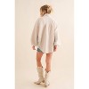 Women's faux-shearling Thermal Contrast Pullover - Blue B - 2 of 4