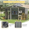 10x12FT Outdoor Storage Shed: Dual-Zone Metal Garden Shed with Lockable Doors & Ventilation - 4 of 4