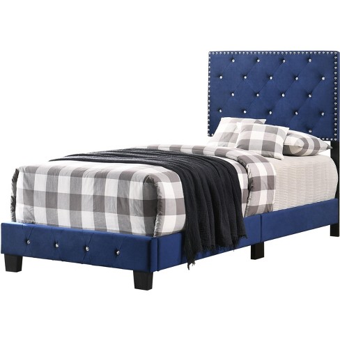 Navy blue twin bed best sale