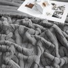 Cozy Bliss Jacquard Faux Fur Throw Blanket Soft Cable Bed Blanket - 2 of 4