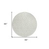 Ivory And Light Gray Geometric Washable Indoor Outdoor Area Rug - 3 of 4