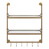 26" x 31" Marit Metal Wall Shelf Gold - Kate & Laurel All Things Decor - 2 of 4