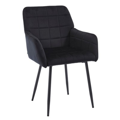 Ridstar 2 Piece Dining Chairs with Armrests For Dining Room & Living Room-Black