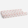 Bacati - Olivia Coral Feathers Quilted Muslin Changing Pad Cover - 3 of 4