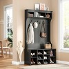 SEVOBAL Freestanding Coat Racks Hall Tree with Bench and Shoe Storage, Versatile Entryway Organizer for Mudroom, Black, 15.8"*39.4"*70.9" - 2 of 4