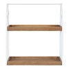 Kate and Laurel Castille Rectangle Wood Accent Shelf, 20x7x22, White and Rustic Brown - 2 of 4