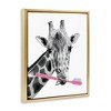 Stupell Industries Funny Animal Bathroom Toothbrush Floating Frame Canvas Art - 2 of 4
