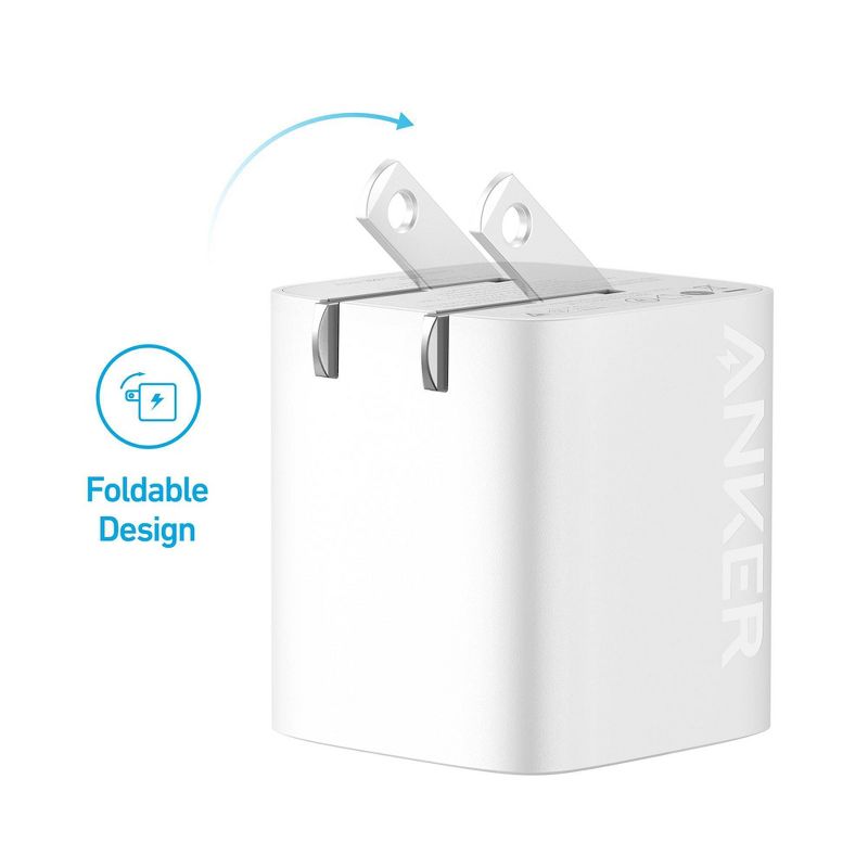Anker 2-Port 33W Wall Charger with 6&#39; Lightning to USB-C Cable - White, 3 of 10