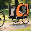 88Lbs Capacity Dog Bike Trailer, 16" Air Tires Foldable Oxford Fabric, Universal Coupler Pet Bicycle Carrier for Medium/Large Dogs - 4 of 4