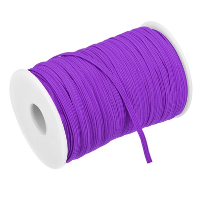 Unique Bargains Flat Elastic Band for Sewing Braided Stretch Strap Cord Roll for Wig Crafts DIY