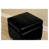 Full Leather Storage Cube Ottoman - Baxton Studio - image 4 of 4