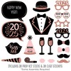 Big Dot of Happiness Rose Gold Happy New Year - 2025 New Year's Eve Party Photo Booth Props Kit - 20 Count - 2 of 4