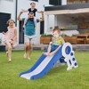 Qaba Folding Kids Slide, Activity Freestanding Climber for Ages 1-3 Years, Indoor and Outdoor Exercise Playset Toy Center, with Cartoon Astronaut Shape - 3 of 4