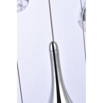 Amherst 36" Chrome LED Chandelier with Crystal Accents