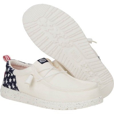 HEYDUDE Men Wally Funk Americana Stars, 4thof July Patriotic Shoes , White/Navy Blazer, 15 — фото 4