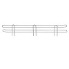 Quantum Storage Systems Back Ledge, 72"W X 4"H, Gray Epoxy Antimicrobial Finish - 2 of 2