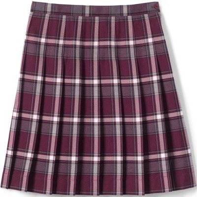 Maroon plaid shop uniform skirt