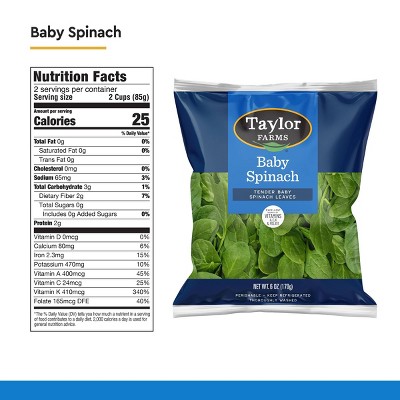 Fresh Taylor Farms Baby Spinach - 6oz