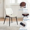 Dining Chairs Set of 2/4/6, PU Leather Upholstered Decorative Chair with Shell Bars, Dining and Kitchen Chairs, Walnut and Metal Legs - 4 of 4