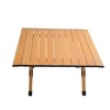 DOMETOUR Portable picnic table, rollable aluminum alloy table top with folding solid X-shaped frame ZB1001MW - 2 of 4
