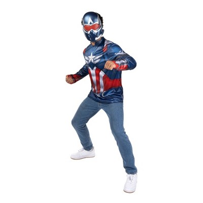 Marvel Men's Captain America Halloween Costume Apparel Top