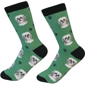 E & S Pet 15.25 In Tan Shih Tzu Socks Premium Quality Crew Socks - 1 of 3