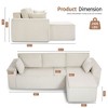 NicBex L-Shape Modular Sectional Sofa Couch,Corduroy Cloud Couch for Living Room,2 PIC Free Combination,No Assembly Required,Beige - 3 of 4