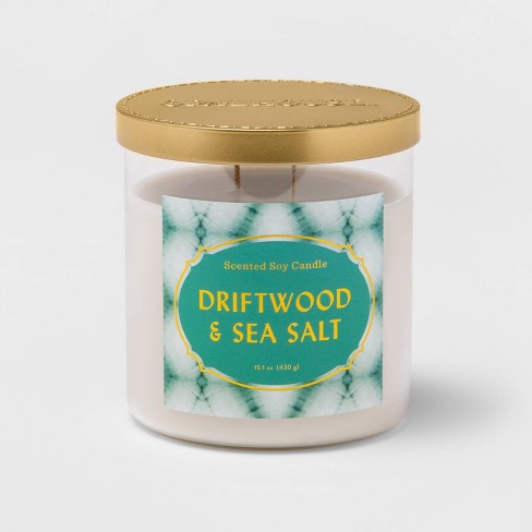 Companion Candles You & Me by The Sea, Sea Salt and Florals Candle, 9 Ounce Jar