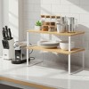 2 Pack Cabinet Organizer Shelf, Kitchen Counter Shelves, Kitchen Storage, Spice Rack, Stackable, Expandable, Metal and Engineered Wood - 3 of 4