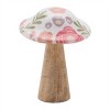 Wood Floral Patterned Mushroom (Set of 2) - 4 of 4