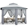 10x10 FT Pop Up Canopy Tent, Gazebo with Mosquito Netting, Adjustable Height Outdoor Gazebo - 2 of 4