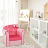 Costway Kids Cute Pink Bow Sofa Children Couch Toddler Upholstered Armchair Solid Wood - 2 of 4