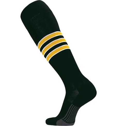 TCK Retro 3 Stripe Tube Socks (Dark Green, Small) 