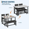 Coucheta 44.5" Dining Table Set for 4 - Kitchen Table with 2 Upholstered Chairs & Bench, Space-Saving, Easy Assembly - 4 of 4