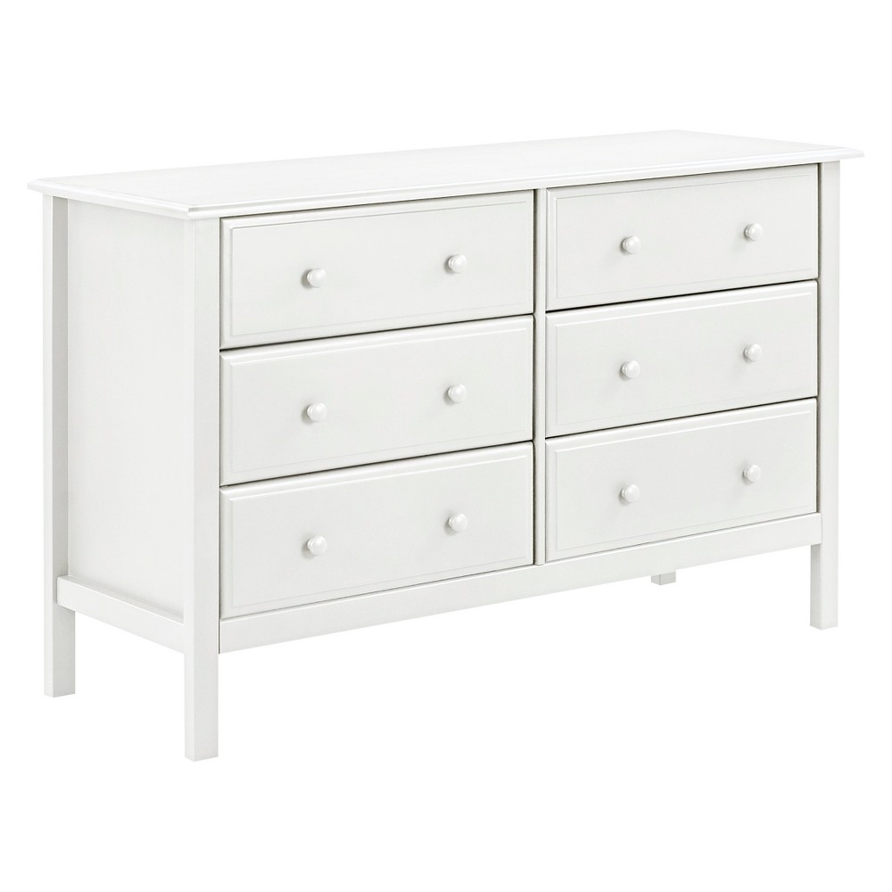 Photos - Dresser / Chests of Drawers DaVinci Jayden 6-Drawer Double Wide Dresser - White 