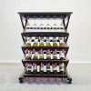 Vynxaria 26-Bottle Wine Racks, Freestanding Display with Universal Wheels for Kitchen and Cellar - 2 of 4