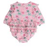 RuffleButts Baby Toddler Girls Long Sleeve Flutter Bubble Romper - 2 of 2