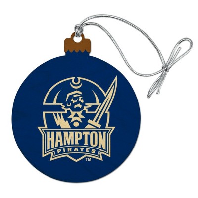 Hampton University Pirates Logo Wood Christmas Tree Holiday Ornament