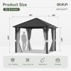 Aoxun 10'x10' Hardtop Gazebo with Steel Roof and Curtains, Outdoor Aluminum Pavilion with Netting for Patio, Deck, Backyard - 2 of 4