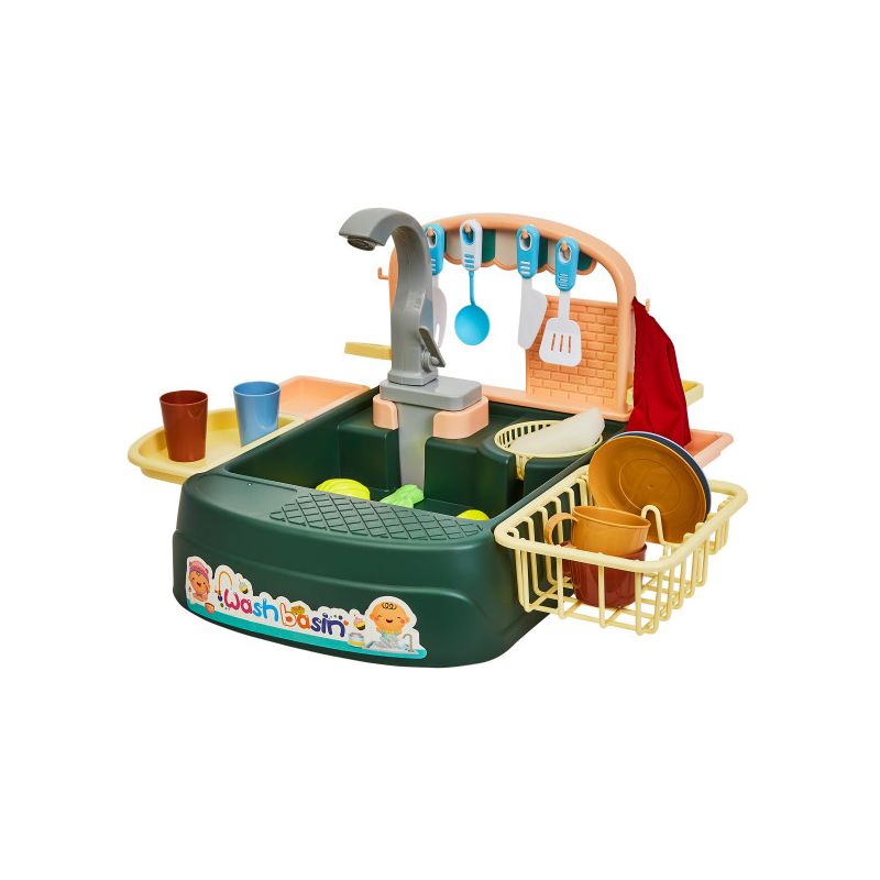 Toy Time Play Kitchen Set for Kids – Functional Sink Water Toy with Automatic Cycling System – Dish-washing Playset with Fun Accessories, 2 of 11